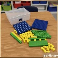 [PerfkMY] Base Ten Block Set, Educational Place Value Blocks, Place Pluggable 62-pc