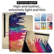For Samsung Galaxy Tab S8 11.0" S8 Plus 12.4" S8+ 5G SM-X700 SM-X706 SM-X706B/U/N SM-X800 SM-X806 SM-X806B/U/N Oil Painting Tablet Protective Case Flip Stand Cover Leather Casing