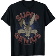 Wile E T-shirt. Coyote Super Genius T-Shirt – Men's Retro 90s Vintage Shirt Unisex Cotton Combed 24s