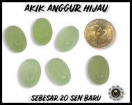 AKIK ANGGUR HIJAU / SEBESAR 20 SEN BARU / BATU SAJA