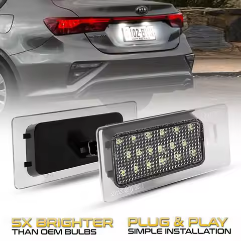 2Pcs NO Error LED License Plate Light Number Lamp For Kia Ceed 3 Cerato 3 Forte 2 Koup K3 KX3 Hyunda