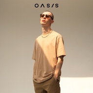 OASIS เสื้อยืดผู้ชาย เสื้อยืด เสื้อคอกลม cotton100% รุ่น MTC-1884-L สีดำ  กากี  เขียว  ขาว