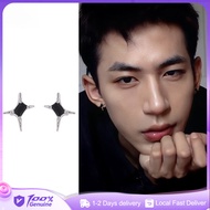 Korean Titanium Steel Clover Earrings Gold Hoop Drop Design Hypoallergenic Non fade Jewelry