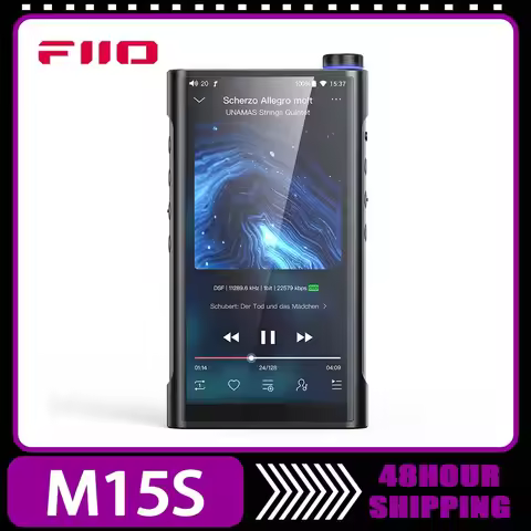 FiiO M15S Hi-Res Lossless Protable Music Player MP3 MQA ES9038PRO DAC Chip Snapdragon 660 Blluetooth