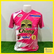 เสื้อบอลทีมชาติไทย โลโก้ช้าง เสื้อกีฬา พิมลาย Chang ใส่ออกกำลังกาย ใส่สบาย แห้งเร็ว Football shirt