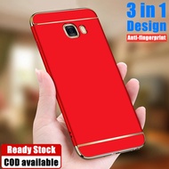 For Samsung Galaxy C7 Pro 5.7 inch SM-C7010 C701F C7018 Matte Finish Splicing Design Sturdy Hard Cell Phone Case with 6D Electroplate Frame Back Cover