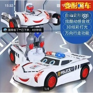 Ann Deformed Police Car Children Remote Control Car Boys Girls Four-Wheel Drive Rotating Electric Ra