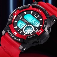 online Men Red Digital Watch for Men Sports Waterproof Outdoor Hand Clock G Infantry Shock Student W