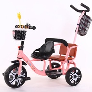Baby Twin Stroller Children Tricycle Double Bicycle Baby Year Old Infant Bicycle Foldable Delivery