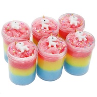 Multi-color Cotton Mud Slime Unicorn Fluffy Cloud Marshmallow 120ml Decompression Toys