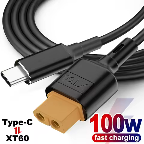 100W 5A Super Quick Charging Cables Type C To XT60 Male To Female Charger Wire for Toolkitrc M7/ M6/