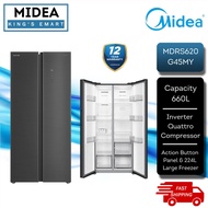 [FREE TNG] Toshiba / Midea / Haier Side by Side Refrigerator MSS-580WEVB / GR-RS600WI-PMY / GR-RS682