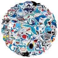 10/50Pcs Cartoon Shark Graffiti Stickers for Stationery Laptop Guitar Waterproof Sticker Toys Gift