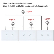 US Switch 2way 3way Touch Switches Wall Switch Stair Bedroom Switches Single Fire Wire Neutral Wire 