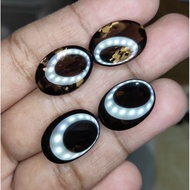 SMOKY QUARTZ AMETHETIC COFFEE BUFFTOP 18MM 18X13MM