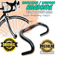 { PLATINUM SIZE STANDAR } 25.4 x 420 MM Handlebar Stang Sepeda Balap Drop Bar Dropbar Roadbike Road