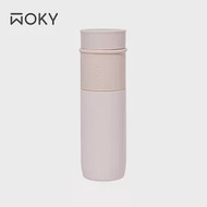 【WOKY 沃廚】JIN真瓷系列-極簡輕量陶瓷保溫瓶580ML 粉色
