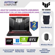 Asus TUF A16 FA607N-UQRL888WS 16" FHD+ 144Hz Gaming Laptop ( R7 170, 16GB, 512GB SSD, RTX4050 6GB, W