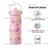 18oz Kids Tumbler Kids Thermos Water Bottle New Year Gift Thermos Flask Stainless Steel Cute Cartoon