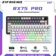 WAJIB PUNYA ZIFRIEND RX75PRO WIRELESS MECHANICAL KEYBOARD 75% LAYOUT RGB 3-5PIN HOT SWAP INDEPENDENT