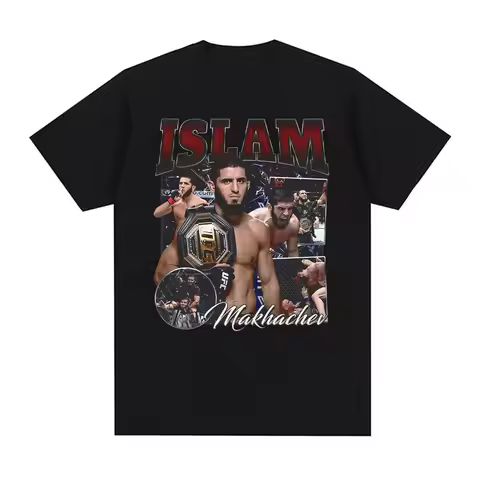 Limited Islam Makhachev Graphic T Shirt Men Women Fashion Gothic Cool Classic T-shirts Man Casual Ov