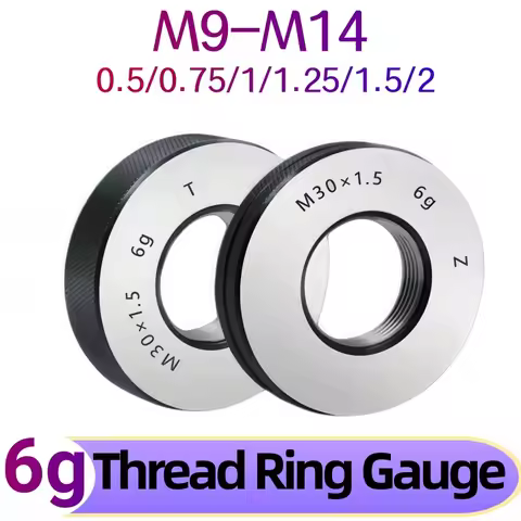 1SET(1*GO+1*NOGO) M9-M14 Non-Standard Metric Fine Tooth Thread Ring Gauge 6g Measure Tool M9M10 M12 