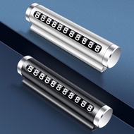 Car Phone Number Plate Aluminum Stickers Metal Car Temporary Parking Card Universal Rotate Park Stop