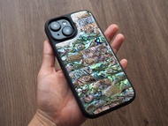 金色 鮑魚貝殼 手工手機殼 適用iPhone16,15,14,13,12,11 Pro Max