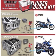OKO BLOCK ASSY STANDARD LC135 V1-V8 FZ150 FZ LC 135 BLOK STD COMPLETE SET UPGRADE SPEC 57MM 54MM