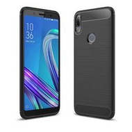 馬卡龍購物★ASUS ZenFone Max Pro M1 ZB601KL /ZB602KL 碳纖維拉絲紋手機殼-黑紅