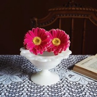 1960年 美國 Anchor Hocking 復古牛奶玻璃 飾品盤