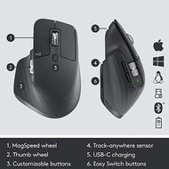 Logitech MX MASTER 3S 2.4GHz Wireless Mouse DPI 8000 Laser Wireless Bluetooth Gaming Office Mice For Laptop PC Windows 7/8xdhgmy