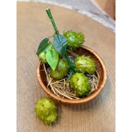 Decorative Foam Fruit CNY - Bunch of 5 custard apple - mini Size 7 CM