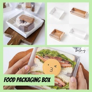 Food Packaging Box Cake Sandwich Square Rectangle Desert Pastry Baking