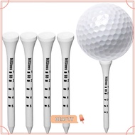 TOPBEAUTYMY 100pcs Golf Wood Tees, Wooden Digital Scale White Striped Golf Tee, Professional 69/83mm