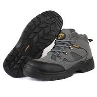 JS 073G Safety Steel Toe Shoes Construction Safety Shoes Gray H-i cut.