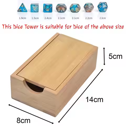 Foldable Dice Tower dice storage box Bamboo Wood Rolling Tower Kit Game Portable Folding Dice Storag
