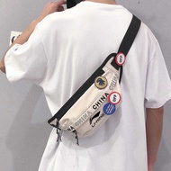 ﹍►China street fashion brand 2021 Xiao Zhan yang sama lelaki dan wanita beg pinggang sukan dan rekre