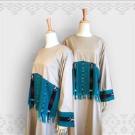 KATUN Minea Afwan cotton linen combination woven robe