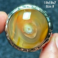 Agate Ring 3D Bamboo Navel Stonenatural Crystal Aquarium (natural) Agate Stone