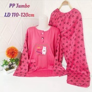 SETELAN PP BAJU TIDUR KAOS LENGAN PANJANG DAN CELANA PANJANG JUMBO BABYDOL WANITA/BAJU TIDUR WANITA 