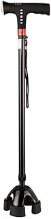 Walkers for seniors Walking Sticks for Elderly Crutches with Black Light Retractable Walking Stick Retractable Range of 64 cm - 97 cm rollator walkerility Ai Comfortable anniversary