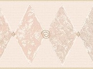 Dundee Deco DDAZBD9281 Peel and Stick Wallpaper Border - Geometric Pink Diamonds Wall Border Retro D