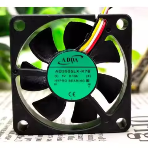 New Cooler Fan For ADDA AD3505LX-K7B 5V 0.10A 3507 3.5CM 4-wire Temperature Controlled Cooling Fan 3