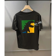 Agnes B Versatile Cotton Short Sleeve Dinosaur & Logo Pattern Couple T-Shirt