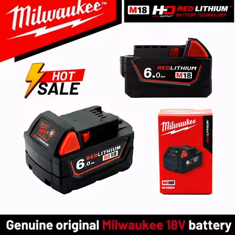 Original M18 Milwaukee Battery 6000mAh M18B6 M18B5 Suitable for Milwaukee Power Tools Rechargeable L