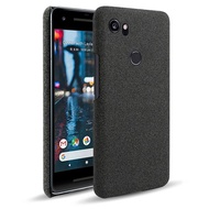 For Google Pixel 2XL Canvas Case Luxury Pattern Standing Phone Cover Protective shell