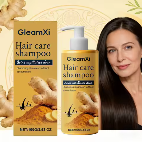 Ginger Shampoo Oil Control Anti Itching Dandruff Reduce Hair Loss Nourish Scalp Fluffy Hair Repair D