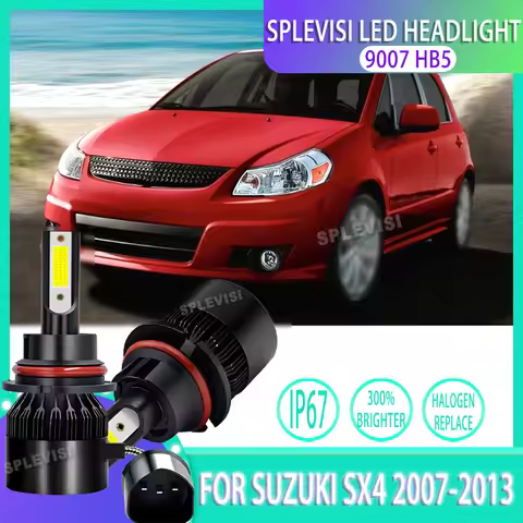 9007 LED Headlight High/Low Beam Set Road Illumination 60W 6000LM 6000K White For SUZUKI SX4 2007 20