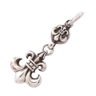 【二手】Chrome Hearts CHROME HEARTS 吊墜TOP 1BALL BS FLEUR 925純銀 1BALL BS FLEUR TOP男士二手 A